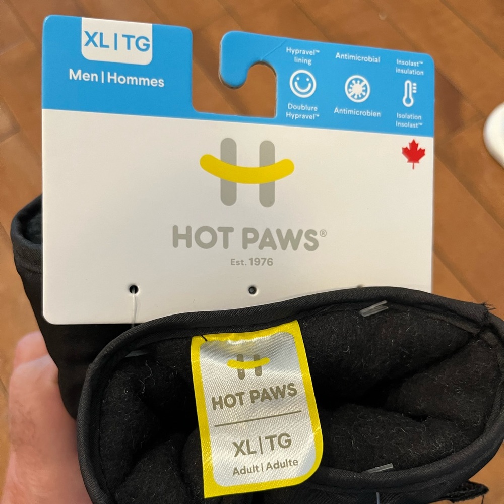 NWT Men’s XL Black HotPaws gloves